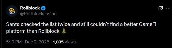 2025年圣诞老人集会：Rollblock上市日期2026年或会提前公布？